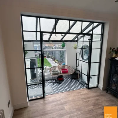 Framed Glass Double Doors Essex
