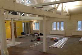 Full Height Single Glazed Partition Installation