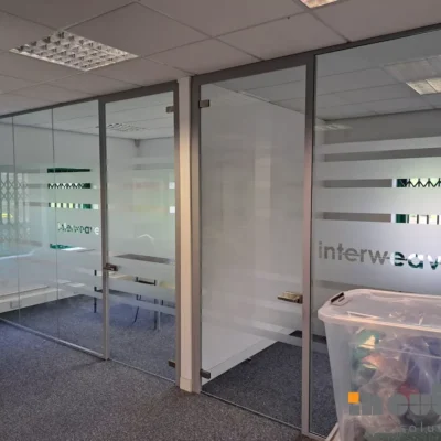 Framed Glass Partition Walls with Framed Glass Doors