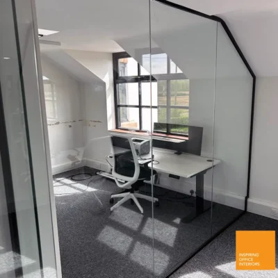 Black Framed Clear Glass Partitions Liverpool