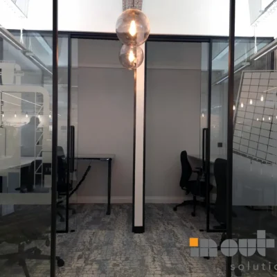 Black Framed Glass Panels