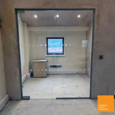 Frameless Glass Wall with Door