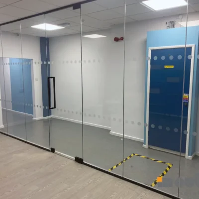 Black Framed Glass Partition Wall