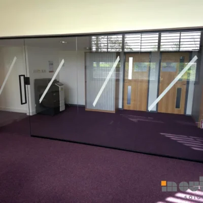 Long Glass Wall with Door
