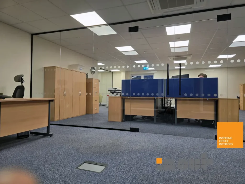 Glass Partition Wall with Manifestation Dots
