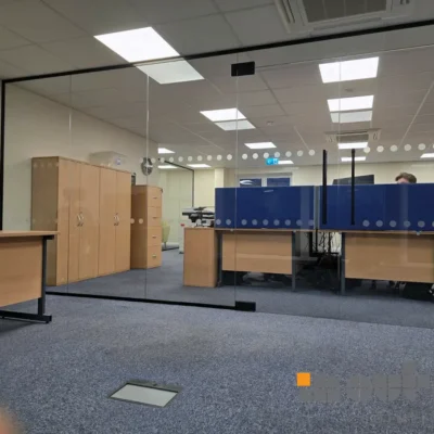 Glass Partition Wall with Manifestation Dots