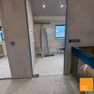Frameless Glass Door in Office