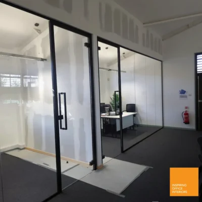 Glass Front Elevation with Framed Glass Doors