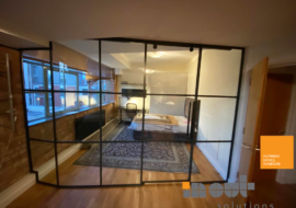 Glass Wall with Sliding Glass Door London