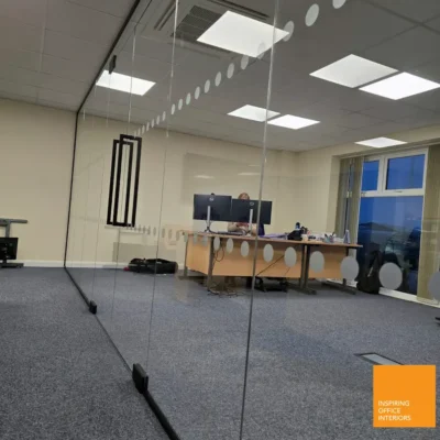 Single Frameless Glazed Office Walls
