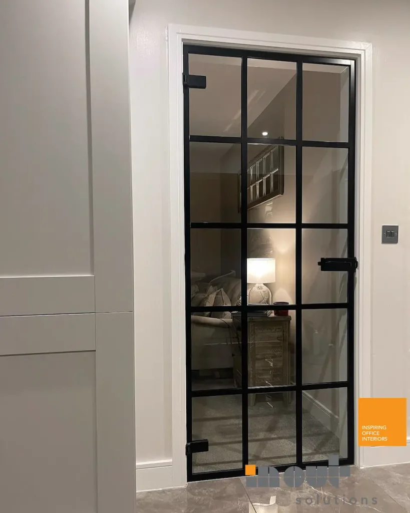 Black Framed Glass Door Internal