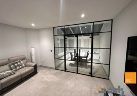 Glass Partition Wall Reading, Black Framed Glass Doors, Interior Glass Doors