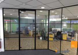 Banded Glass Partitions