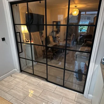 Glass Sliding Door with Side Panel in Bristol