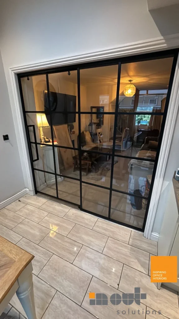 Glass Sliding Door with Side Panel in Bristol