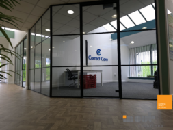 Banded Glass Partitions