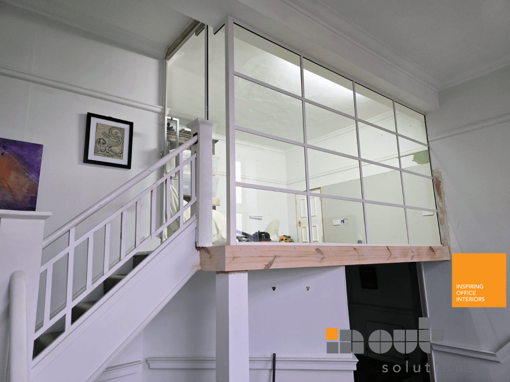 Glass Room Separator with Door London