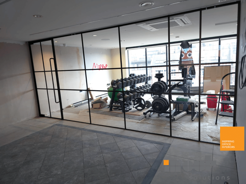 Glazed Room Divider with Door Leeds Yorkshire