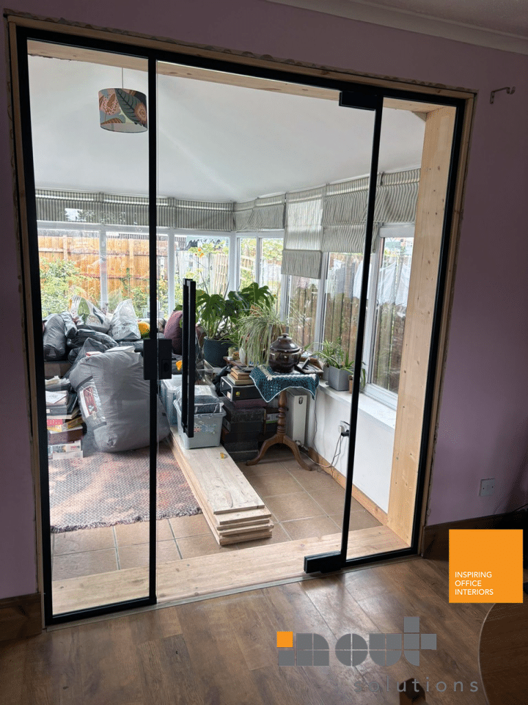 Black Metal Internal Glass Doors Durham