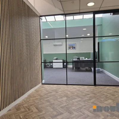 Banded Glass Office in Oldham