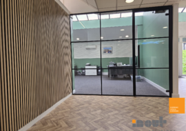 Banded Glass Partitions