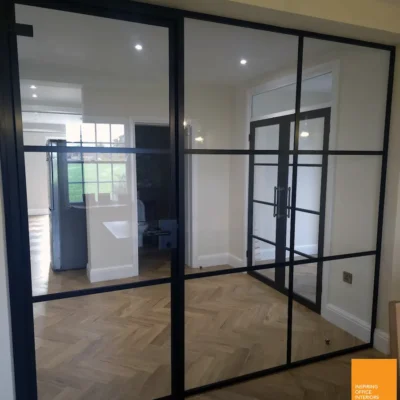 Crittall Style Glass Partition Wall in Kent