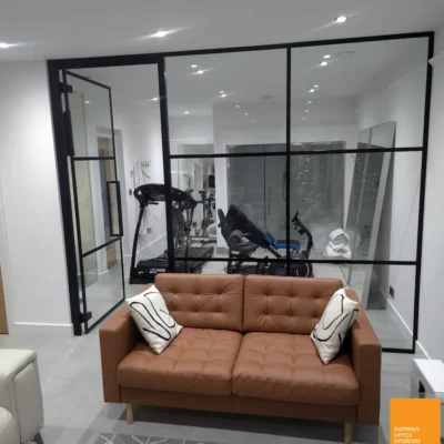 Glass Partition Wall with Door