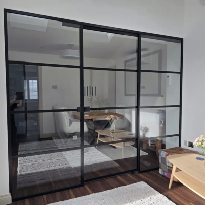 Sliding Glass Door with Side Panels Preston