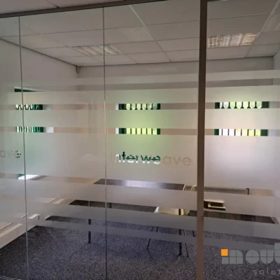 Silver Framed Single Glazed Partitioning