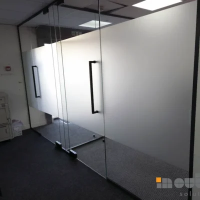 Black Framed Glass Office Partition