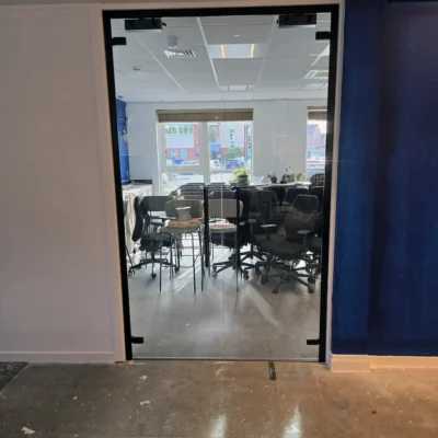 Entrance Framed Glass Double Doors